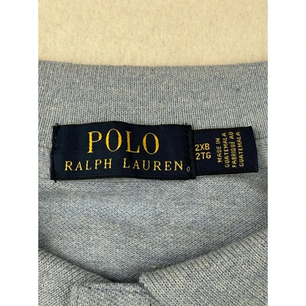 Ralph Lauren Polo Shirt Mens Size 2XB Blue Pony Casual Short Sleeve